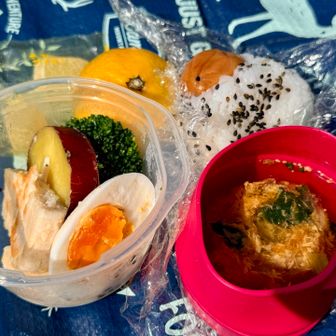 楽しみにしていたランチ🍙
ブロッコリー🥦チキンエッグ弁当。タンパク質は意識してます。
梅干しは今年作ったものです🤭