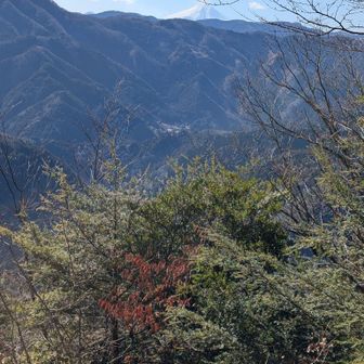 白倉ルートの展望スポットからの富士山
