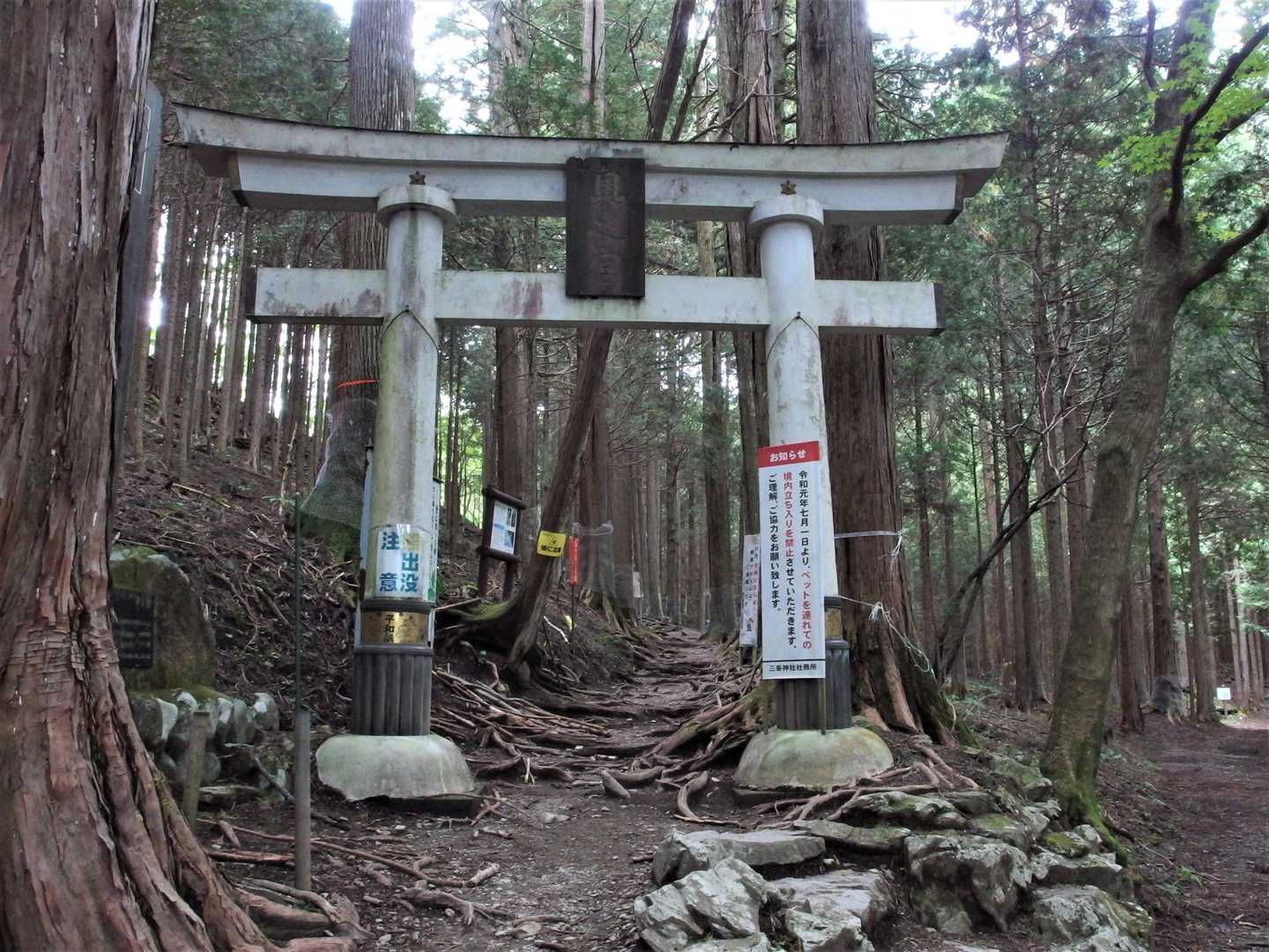 奥宮への一の鳥居