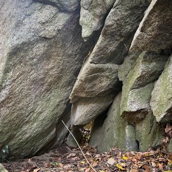 五井山・宮路山・御堂山 後ろから見たらわかりました。
チビッコしか潜れないかな