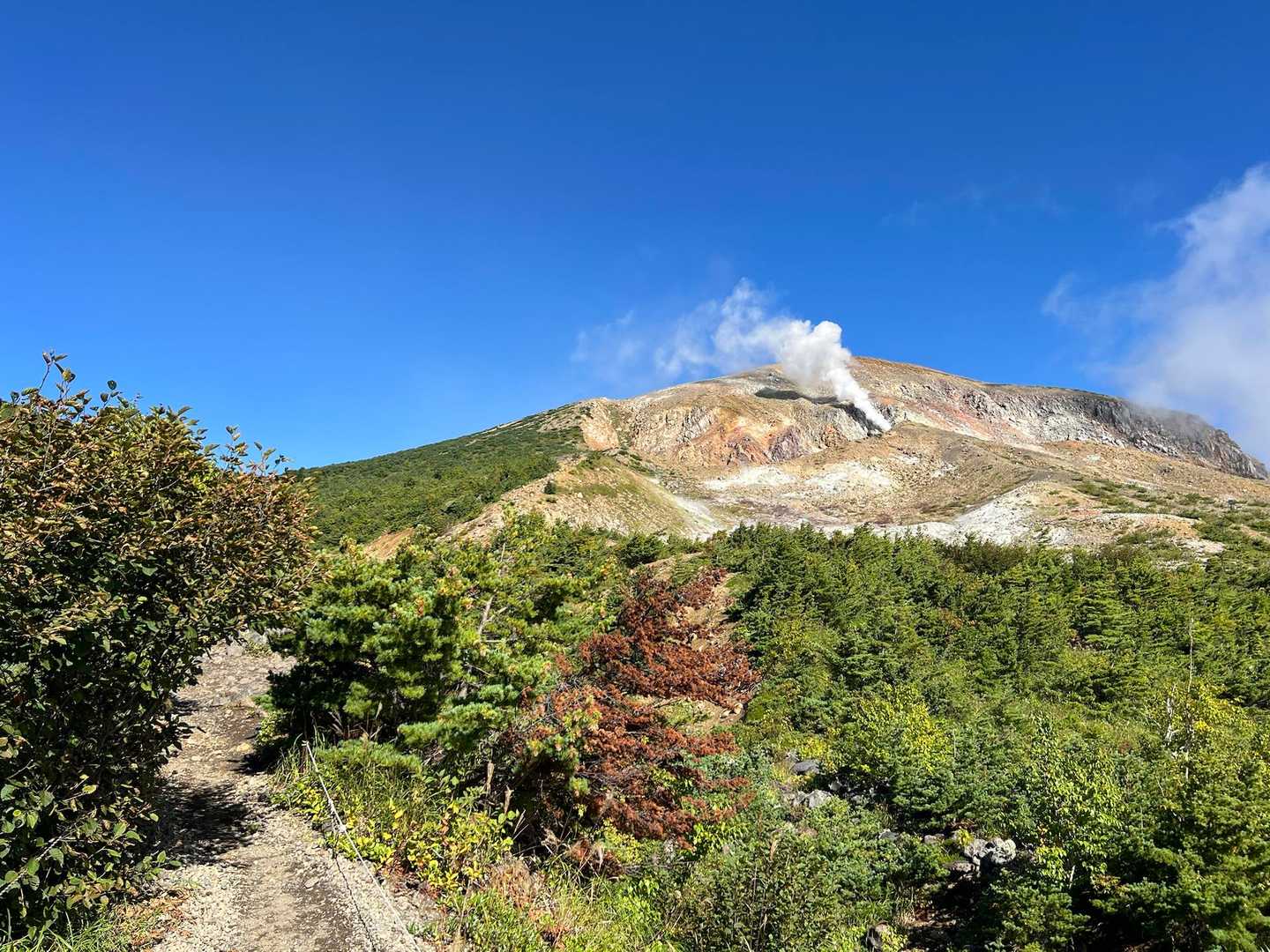 噴煙を見つつ登っていきます