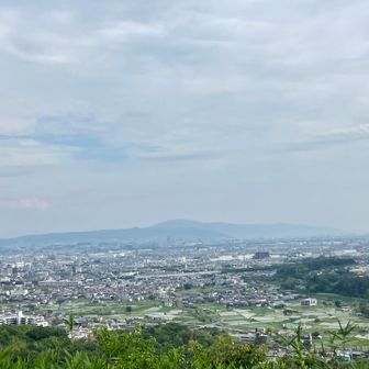 生駒山を望む(中央)