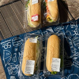 コッペ亭のサンド🥪
パンかふわふわで美味しいんだなー😘

が、しかし！
爆風がヤバ過ぎて物を手で押えながら食べる、超寒い！ランチ味わう余裕なく、途中で切り上げる🥹笑