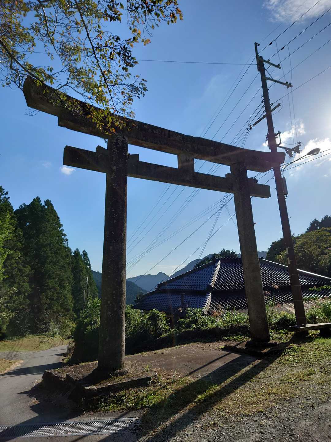 笠形神社コース鳥居登山口-笠の丸-笠形山 往復コースの写真