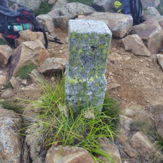 越中沢岳の二等三角点
点名:栂山
2591.6m