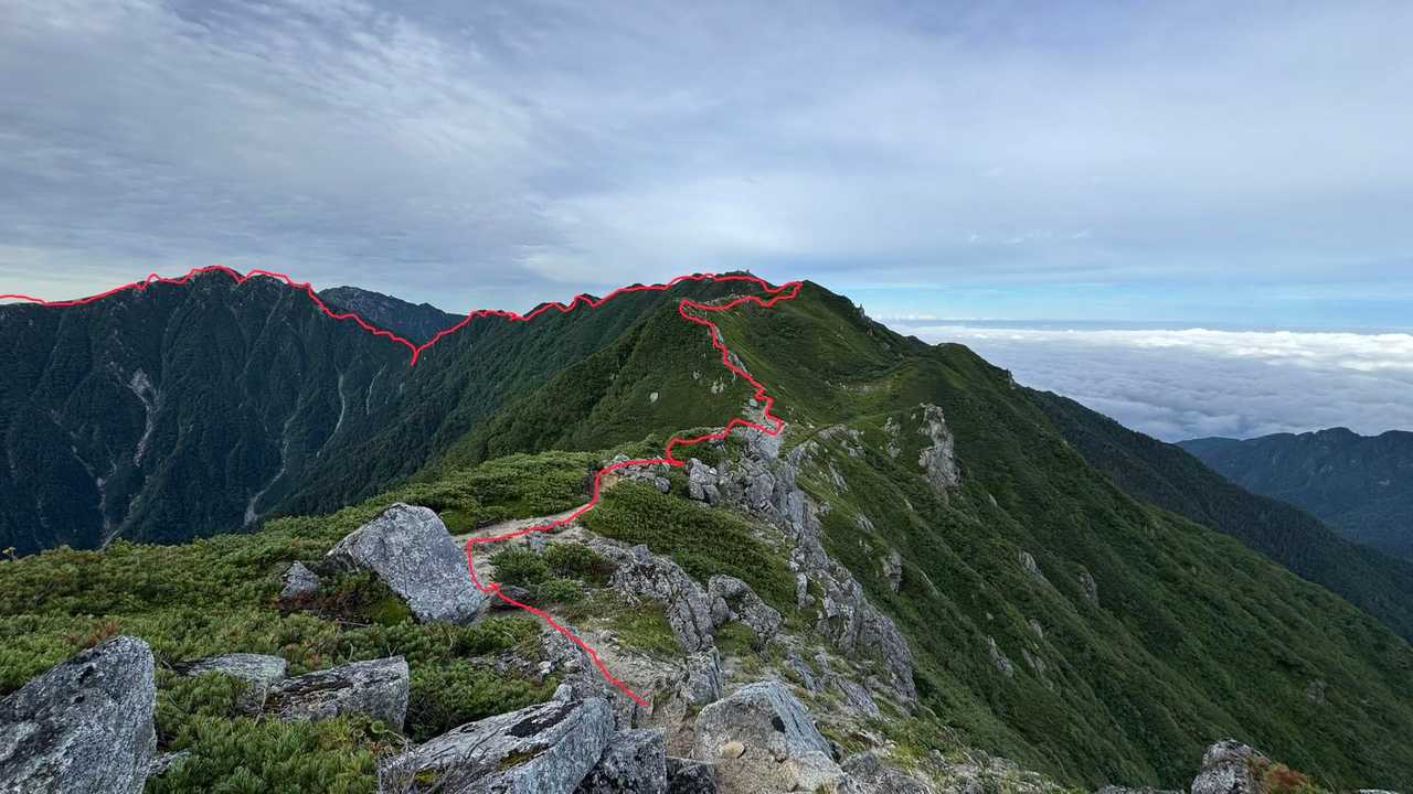 檜尾岳から空木岳へ