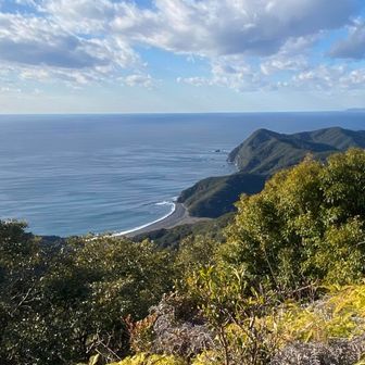 風も強くなってきていて、この時点ではまだ西峰までピストンして戻ろうと思ってた。
まさかあの先のビーチまで…いや、もしかしたらこの時点でプライベートビーチ見ちゃったのがスイッチ押しちゃったとか！？