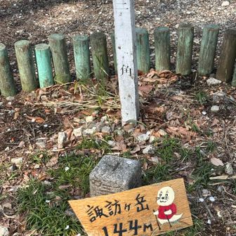 唯一のピーク　諏訪ケ岳　三等三角点もありました