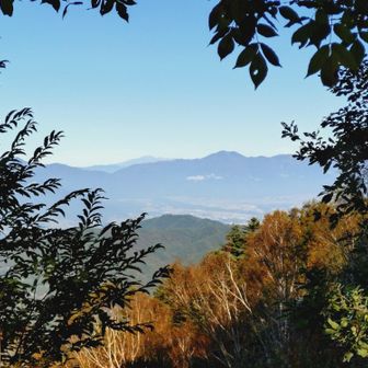 経ヶ岳と奥は乗鞍山