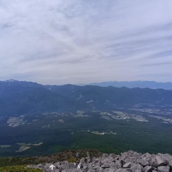 南アルプスの山並み〽️