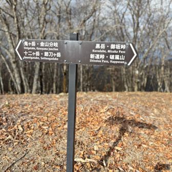 この先の節刀ケ岳･十二ヶ岳きになります。
この続き歩きたいと思います！