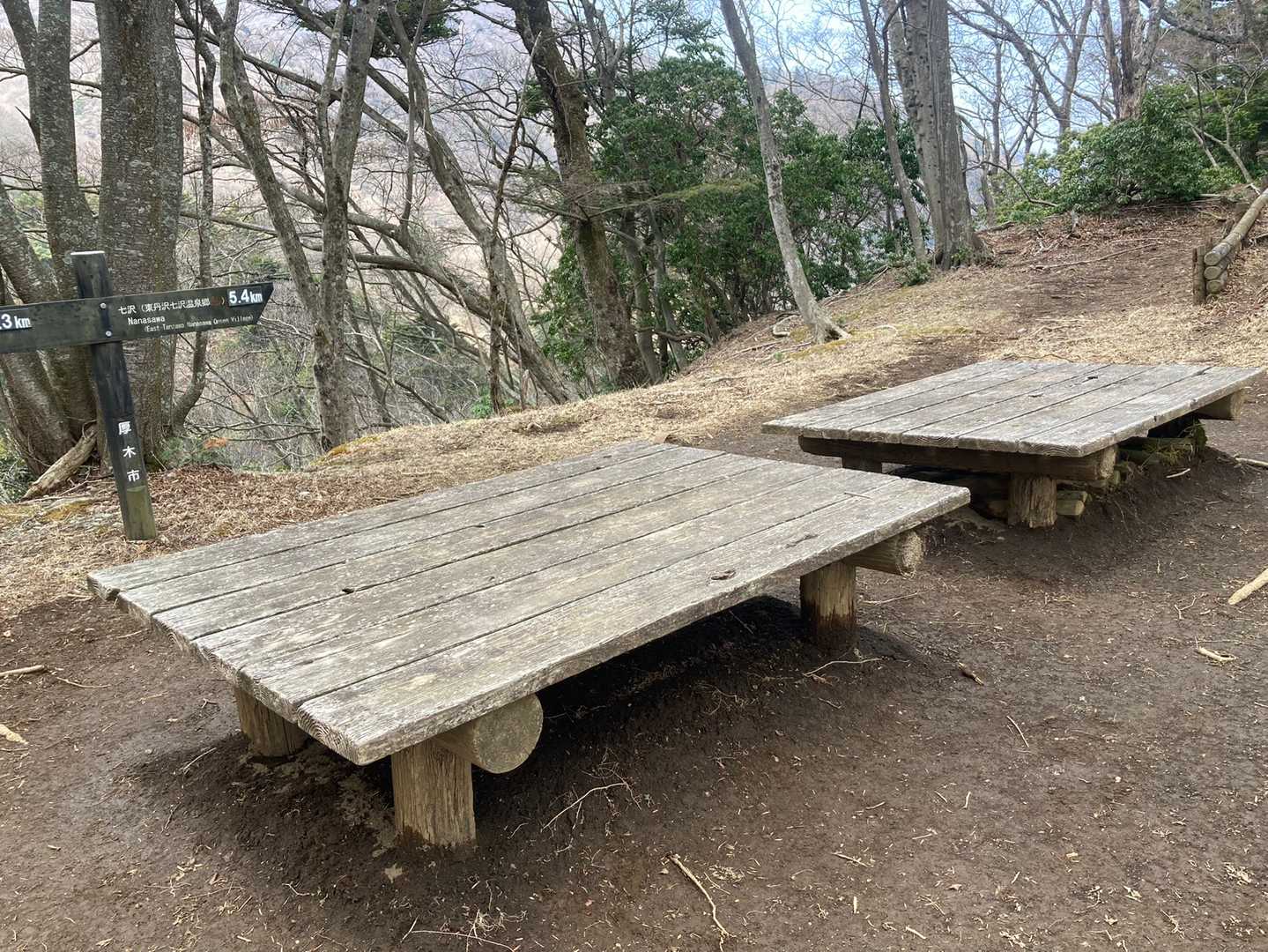 ヤビツ峠-大山-矢草ノ頭-唐沢峠-広沢寺温泉バス停 縦走コースの写真