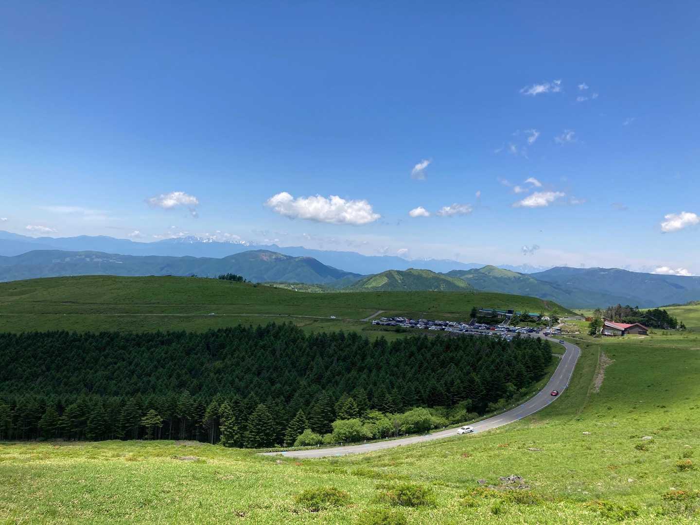 車山登りながらみた景色