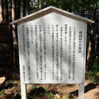 馬越峠に到着。茶屋🍵があったらしいです