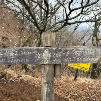 往路で撮り忘れた政次郎ノ頭の標識