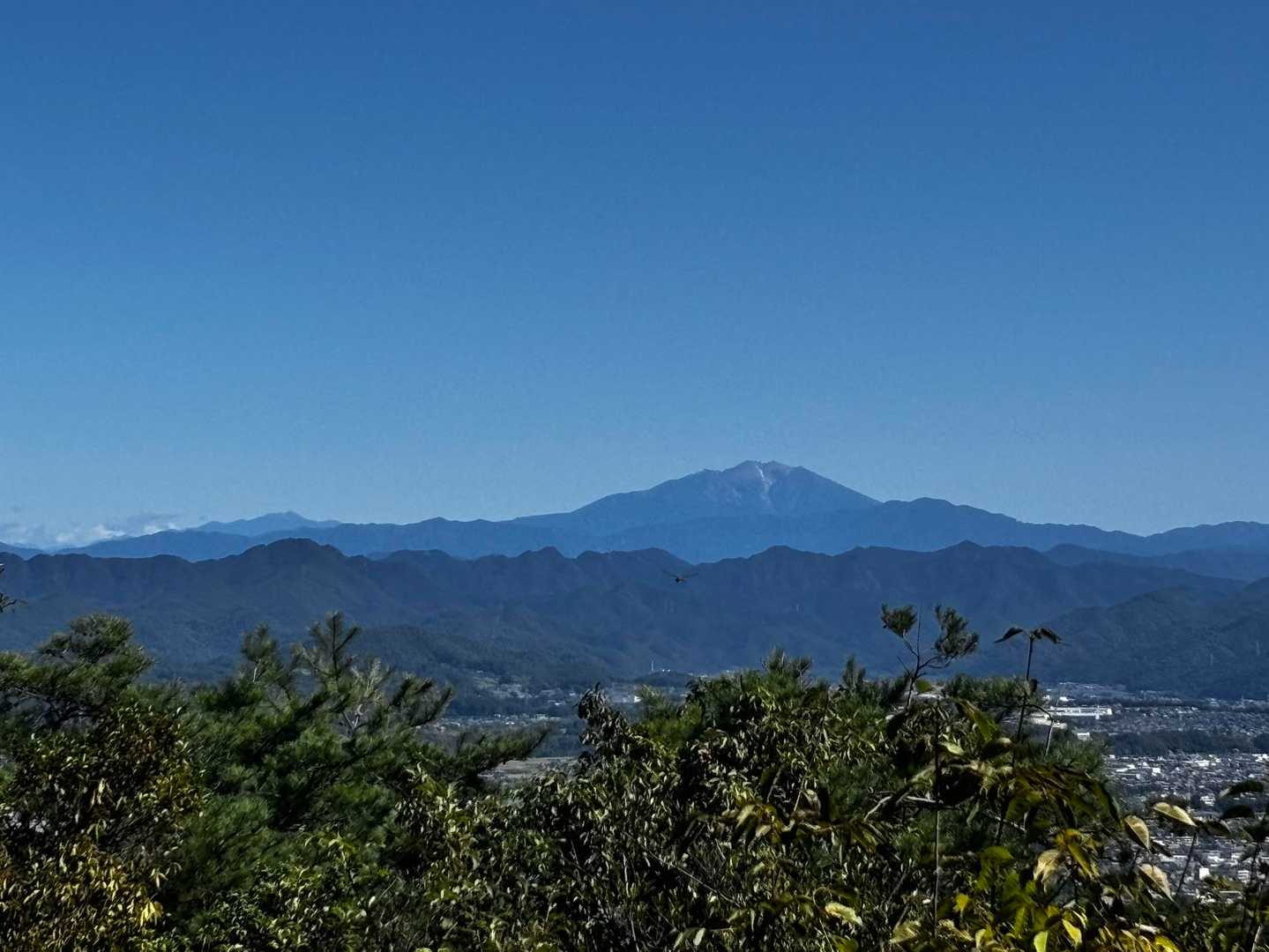 久々です😊　御嶽山サマ乗鞍岳サマ　やっと見えたね〜