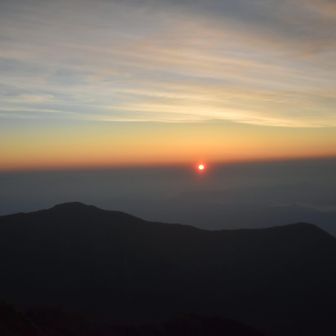 ご来光です。
天気よくてバッチリだ