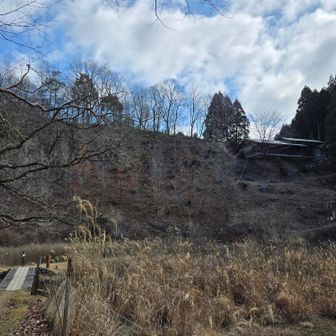 森の案内所が見えた
竃ヶ谷へは手前の渡渉点を渡って行くのだけど、案内所に寄っていきます
開所しているのは水土日祝ですが、トイレは使わせていただけます