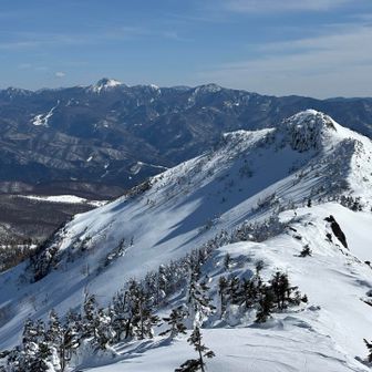 遠くに白根山も✨