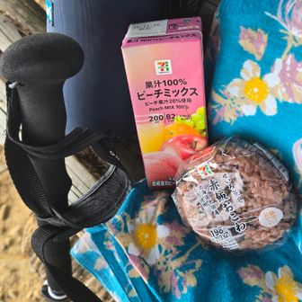山科駅前のコンビニで買ったおにぎりいただきます