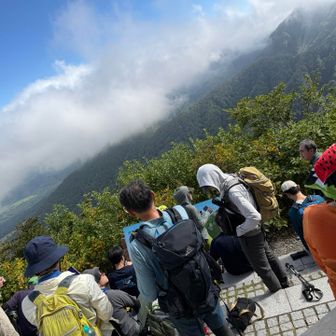 多くの登山者
