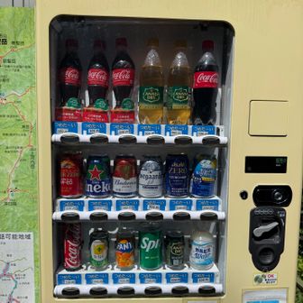 芝沢ゲートの自販機で祝杯✌️