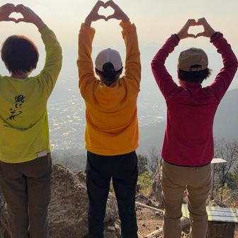 なんと、今日も偶然（🚥）やっぱり記念写真撮ろう‼️ハートは昨日より断然綺麗になった😍
（ごめん🙇‍♀️どこからの目線？）