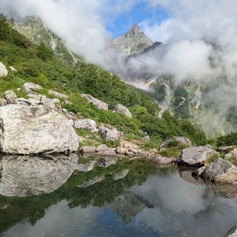天狗池の逆さ槍