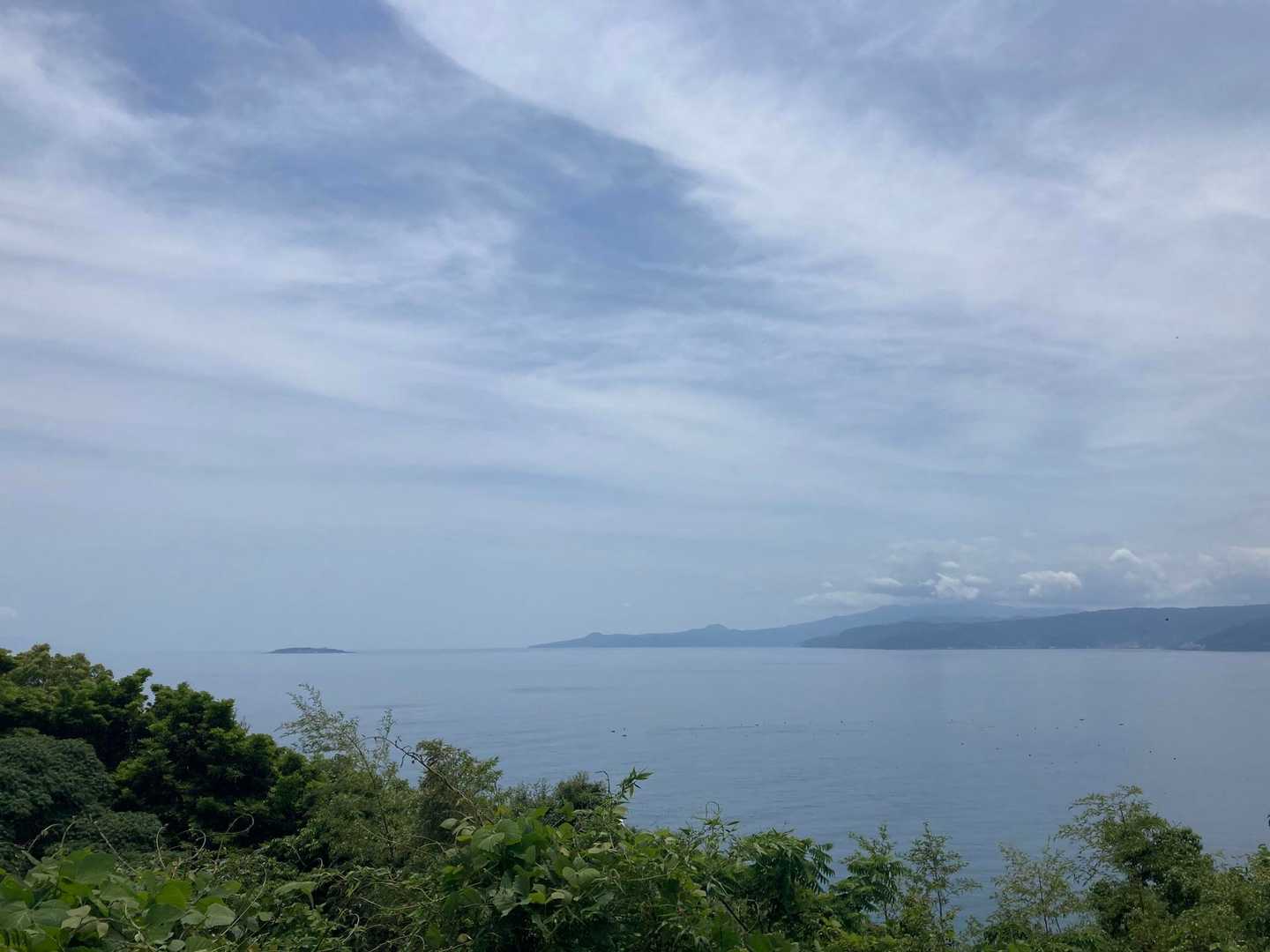 初島、小室山、大室山発見♪天城山の上は雲の中