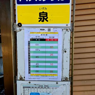 バス時刻表。
次のバスは1時間半後。
元より歩く計画でしたが🚶‍♀️