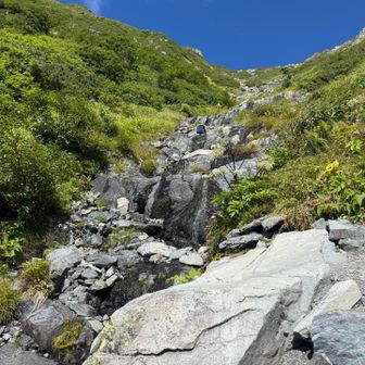 沢の水は豊富に流れて
補充しました
