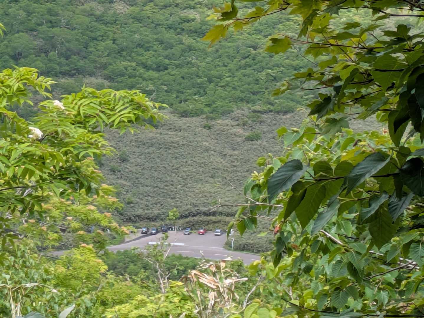 駐車場が見えました。