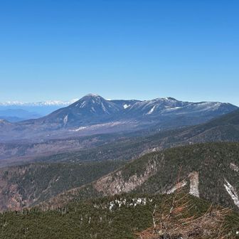 北八ヶ岳方面　北端には蓼科山