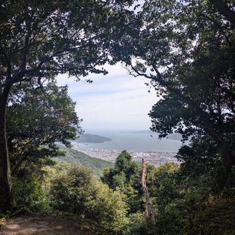 高祖山山頂より福岡市方面