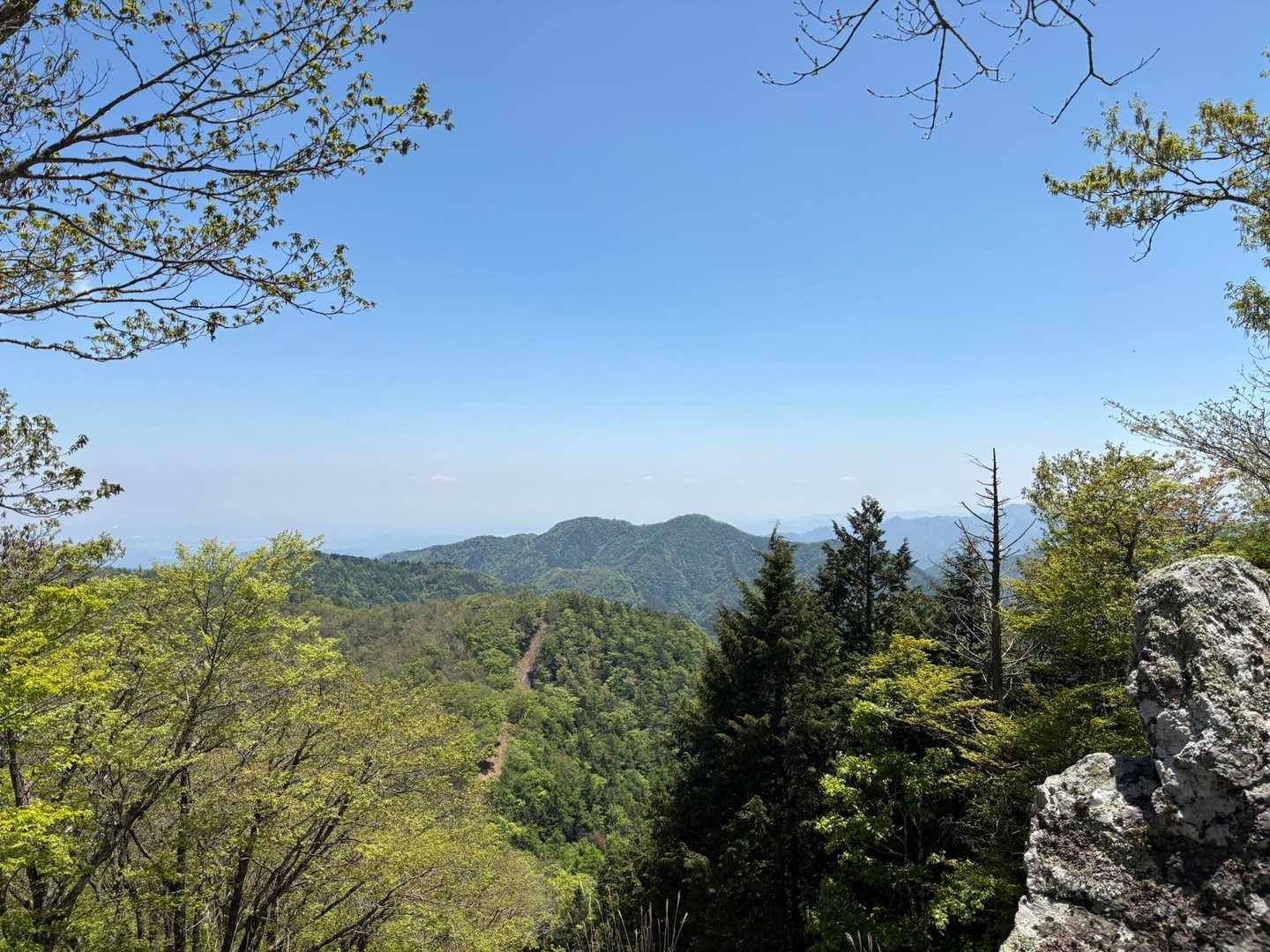 川乗橋バス停-笙ノ岩山-鳥屋戸八丁山-長尾山-蕎麦粒山-横 縦走コースの写真