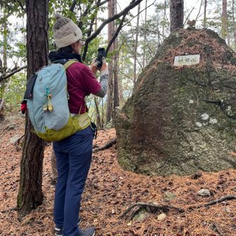 YAMAPのピークと違うけど、ここに山名プレートがありました。