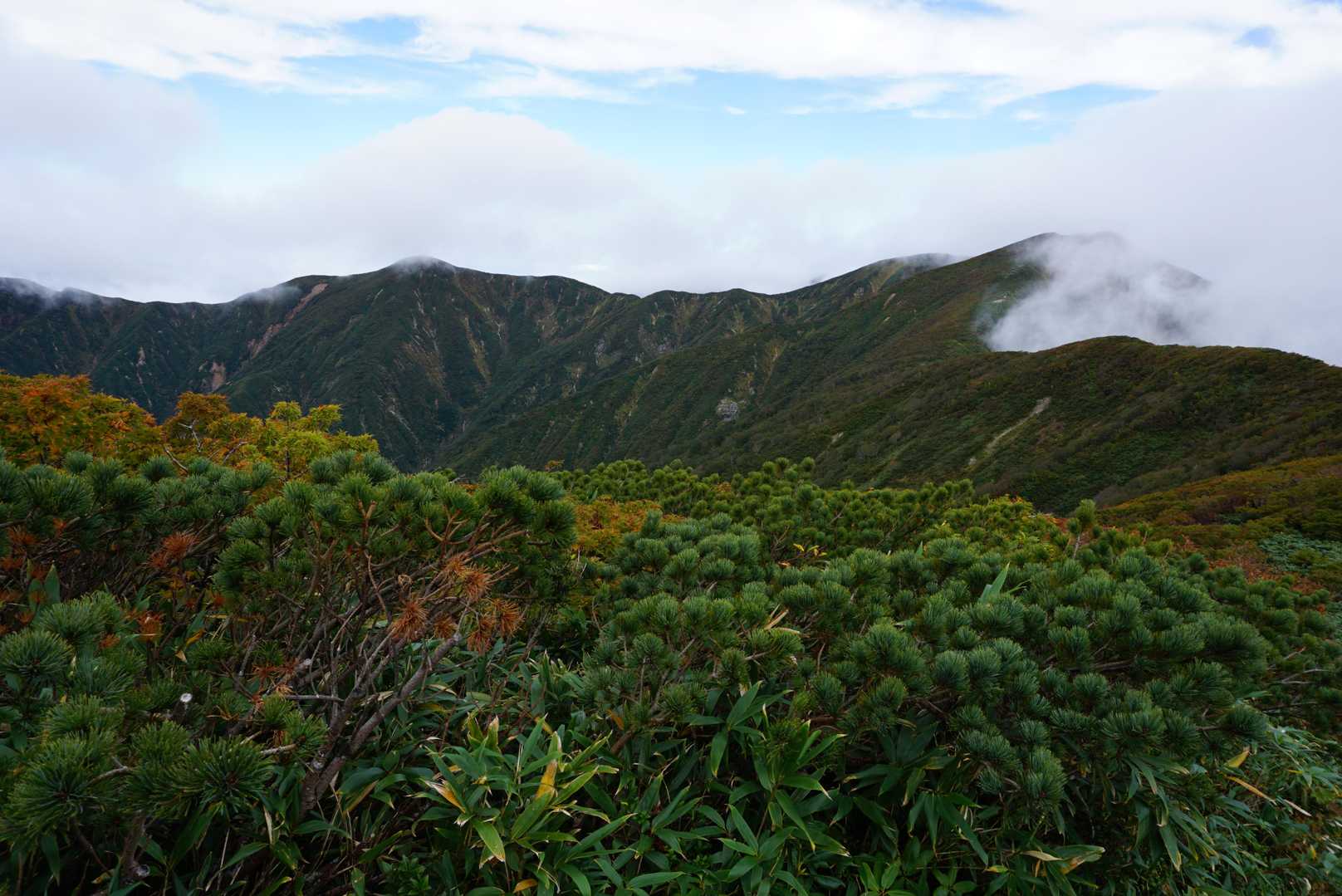 大玉山〜祝瓶山への稜線