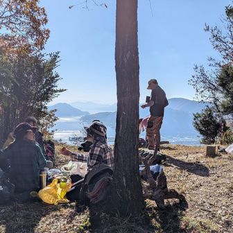 米田山でランチに