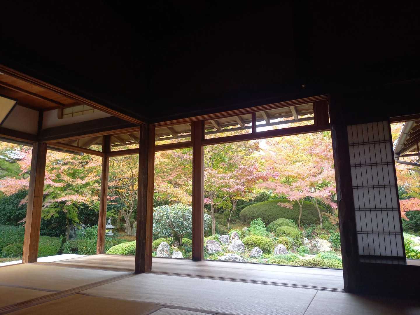 途中、源光庵に立ち寄り。
紅葉楽しみ🍁歴史を感じることができた😳
