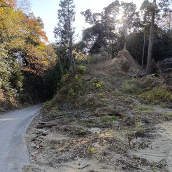 戻る途中、右手に崩れたところ。