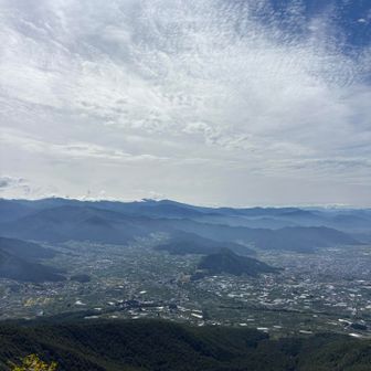 南を向くと真ん中に四阿山+根子岳