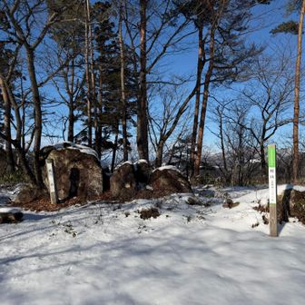 龍石と広場がある東楯山山頂