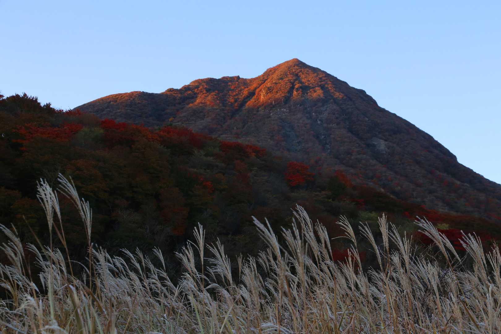 南峰が燃えてる〜
