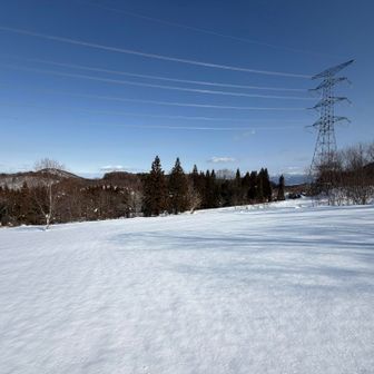 最後は雪原を自由に歩く
この辺りガリガリ状態でほとんど沈まない