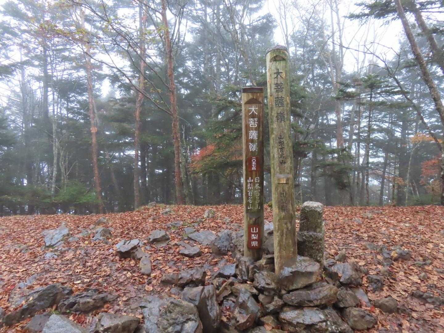 山頂標識です