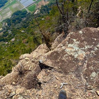 結構スリルある下り道