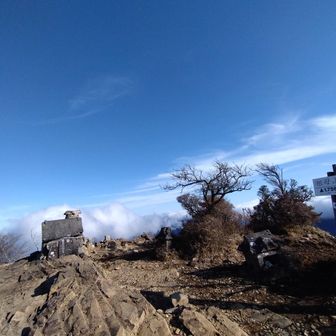 天気の良い山頂