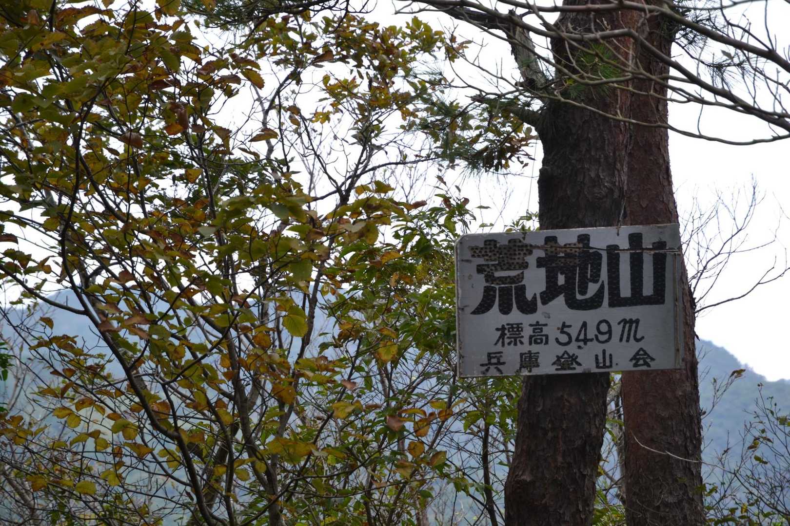 荒地山　山頂でした。549m
3座目