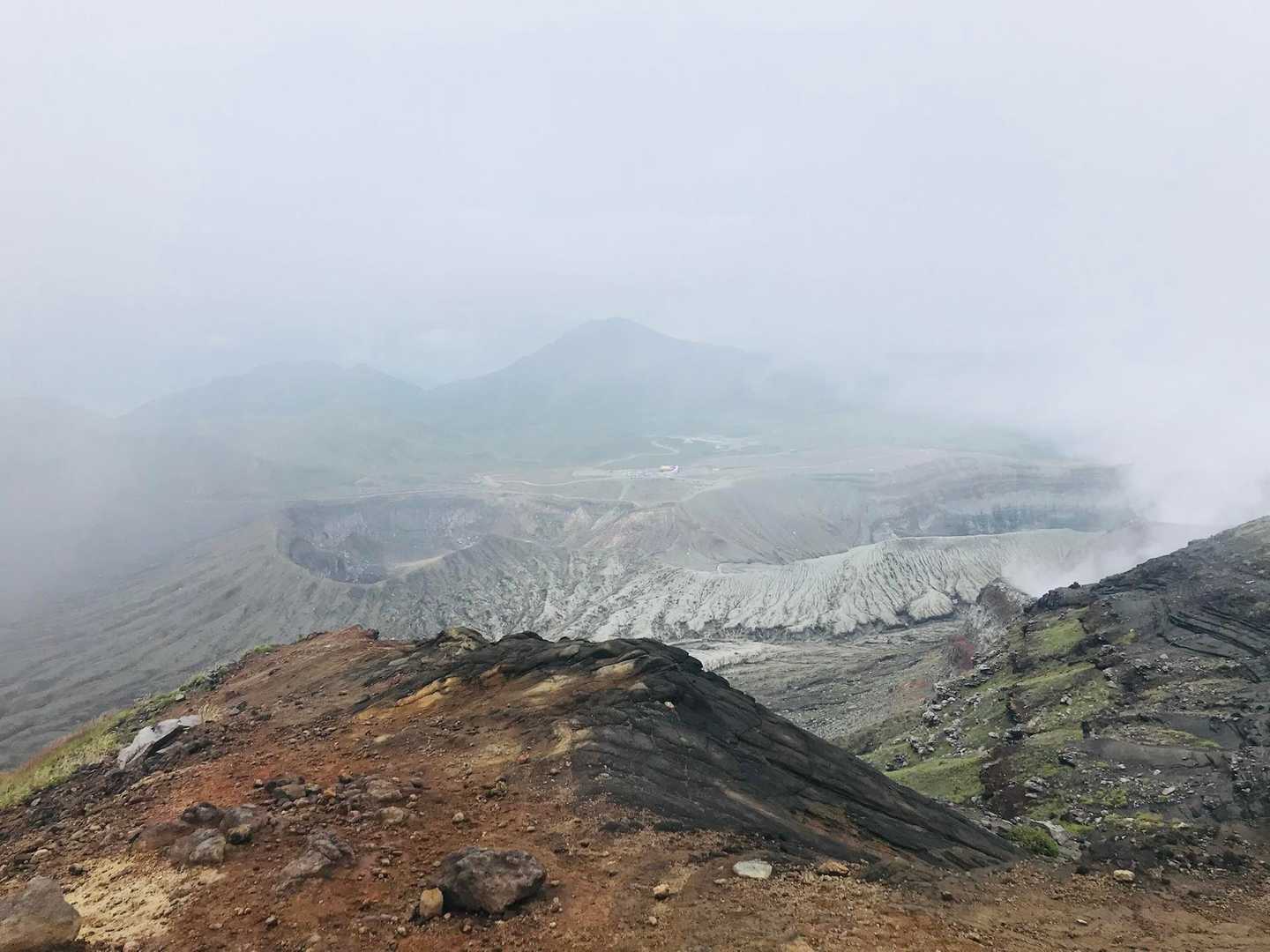 来た道が白くなってきて