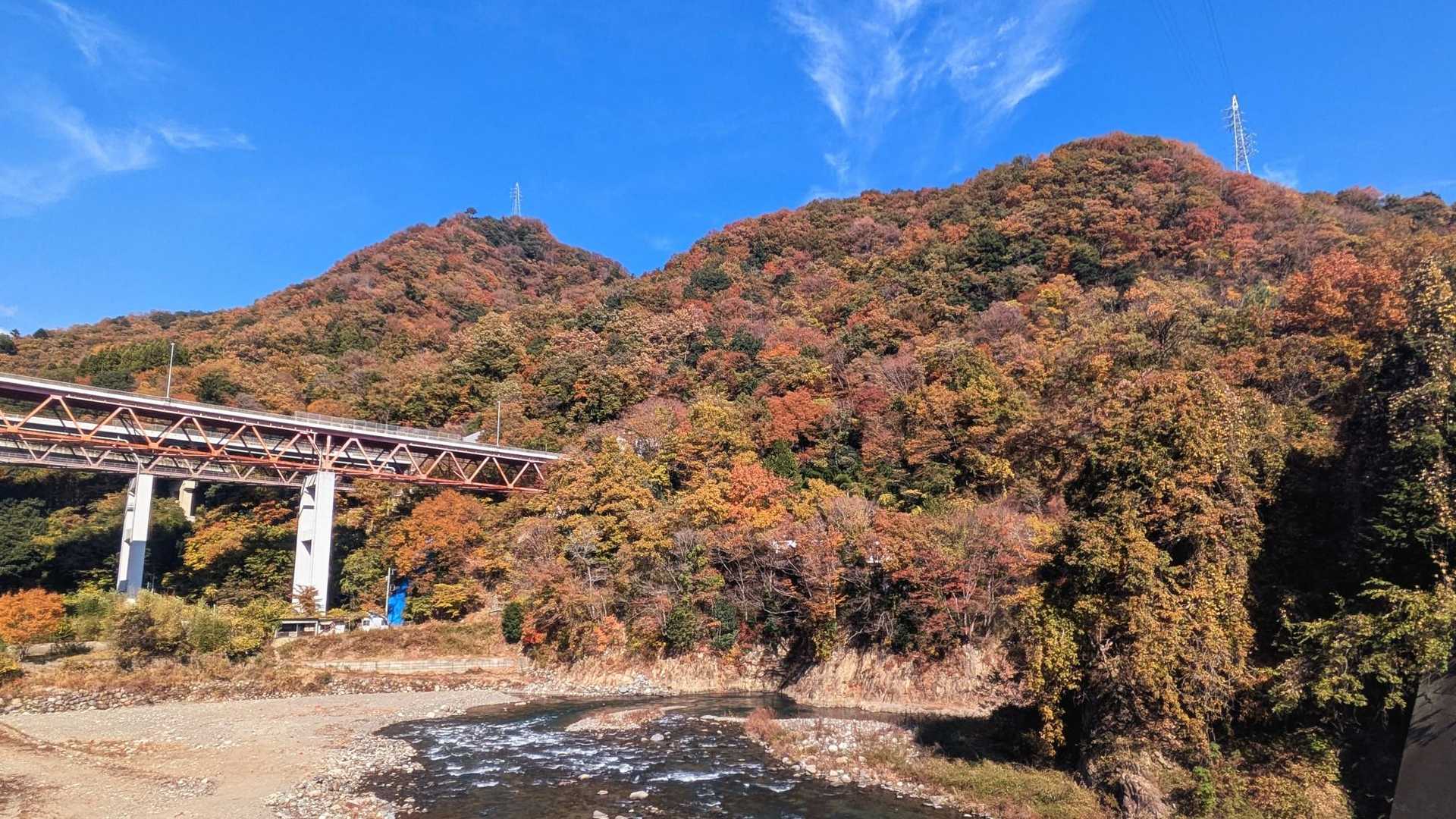 桂川💧と辿ってきた山々🧡△△